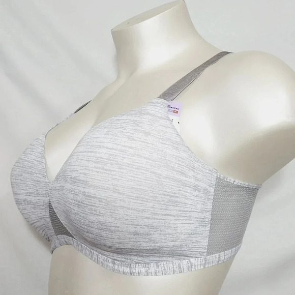SMALL Hanes G521 HB21 Oh So Light Comfort Wireless Wire Free Bra Gray NWT - Picture 2 of 5